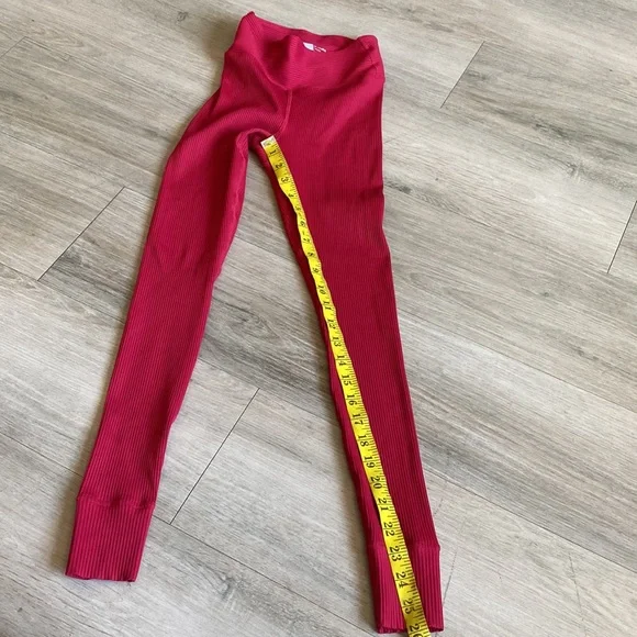 RED YEAR OF OURS SPORTS LEGGINGS ribbed xs - Picture 6 of 6